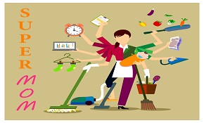 super mom concept  illustration vec